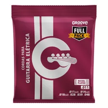 Kit C/2 Jogos Encordoamento P/guitarra Gfp2x 011/048 Groove