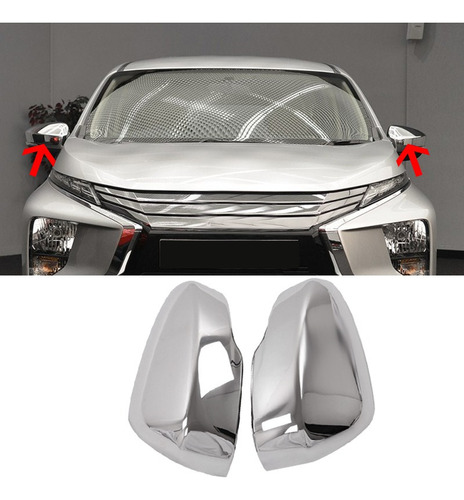 Espejo Retrovisor Plateado For Mitsubishi Xpander 2017 2018 Foto 2