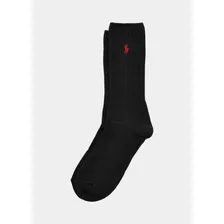 Meia Polo Ralph Lauren Cotton-blend Crew Socks Black