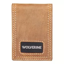 Wolverine Clip Para Billetes De Piel Para Hombre, Marrón, T