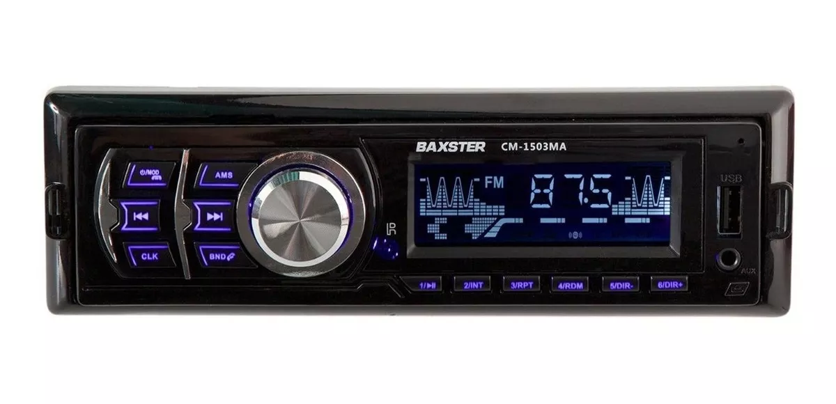 Radio Para Carro Baxster Cm1503ma Con Usb, Bluetooth Y Lector De Tarjeta Sd