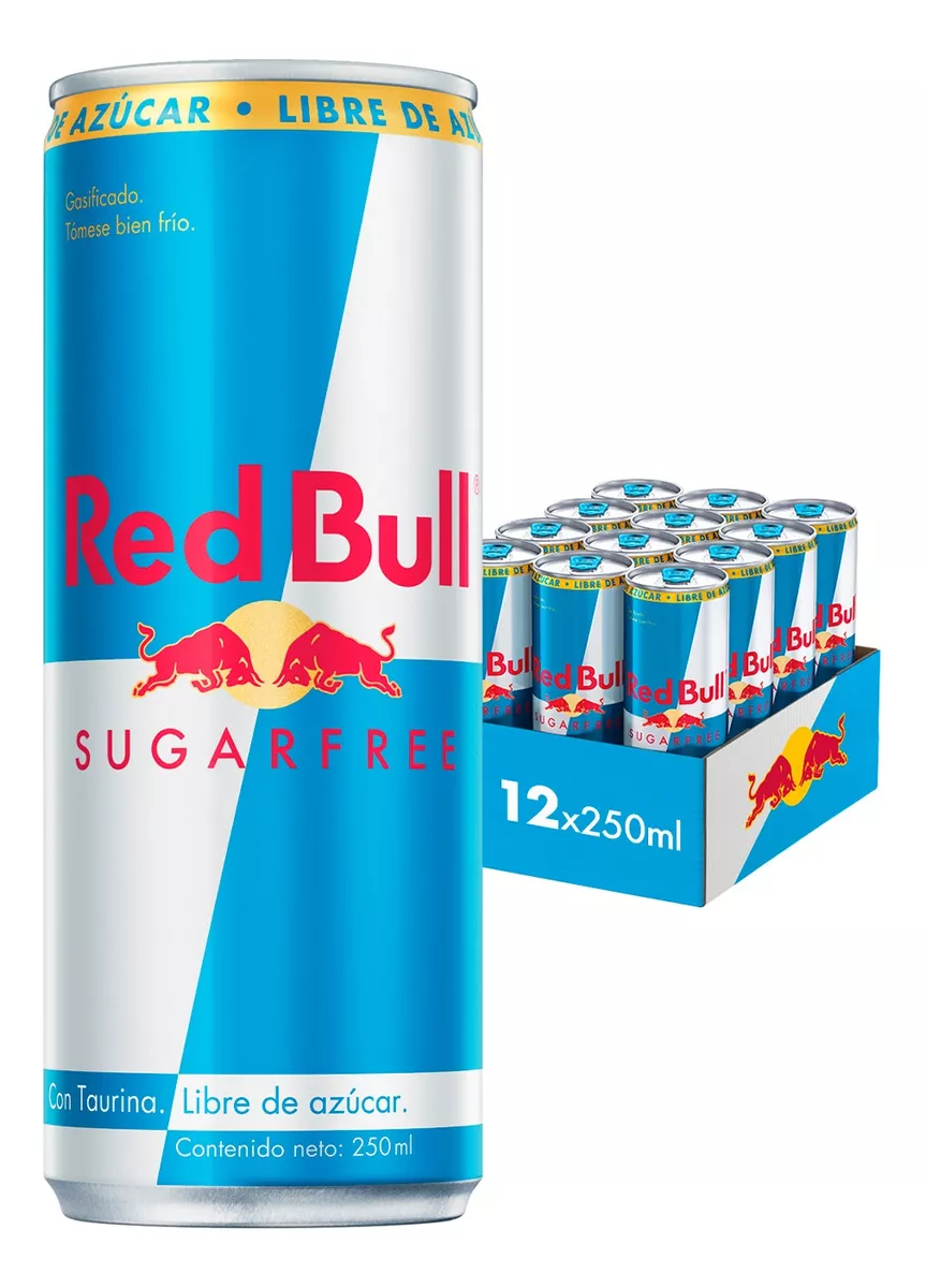 Bebida Energetica Red Bull Sugar Free 12 Latas De 250ml