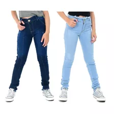 Kit De 2 Calças Jeans Para Menina De 08 A 15 Anos