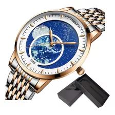 Relojes De Pulsera De Cuarzo Inoxidable Nibosi Moon Phase