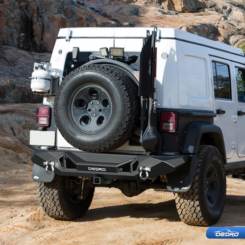 Rear Bumper Compatible With 2007-2018 Jeep Wrangler Jk \u0026 Jku Foto 2