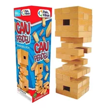 Jogo De Mesa Caiu Perdeu Pais & Filhos 7460 Torre De Madeira