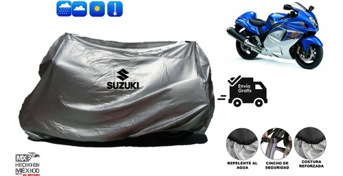 Funda Afelpada 100%impermeable Para Moto  Suzuki Hayabusa Foto 3