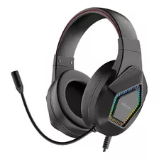 Headset Fone De Ouvido Gamer Play On C/ Microfone Rgb Letron Cor Preto