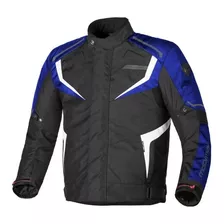 Campera Motorman Atomic Cordura Negro Y Azul Bamp Group