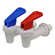 Juego De Canillas Blancas Para Dispenser Rosca Macho 16 Mm