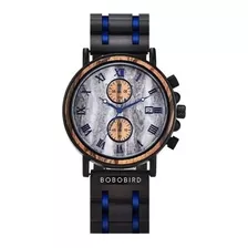 Reloj De Madera Bobo Bird Original Negro Con Café Gt