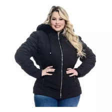 Jaqueta De Nailon - Feminino - Plus Size - Forrado Com Pelo.