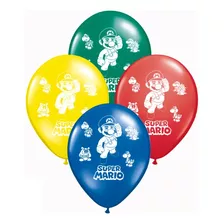 10 Globos Latex Mario Bros