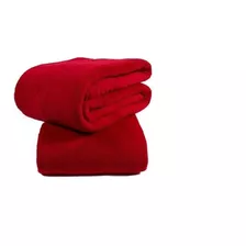 Cobertor Essência Enxovais Microfibra Soft Cor Vermelho Com Design Liso De 2.4m X 2.2m