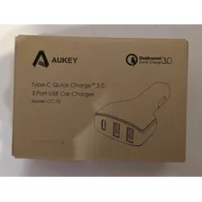 Carregador Veicular Aukey 3 Saídas Usb Modelo Cc-y3