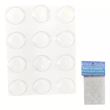 Gota De Silicone Anti-impacto Adesivo Circular Incolor 15mm 