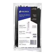 Volteck Amarras Plásticas Negra 2.5x200mm 100un