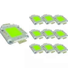 Kit 10 Chip Slim Led 50w Verde Reposição Refletores Bivolt
