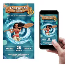 Convite Digital Moana Animado Ou Interativo Virtual