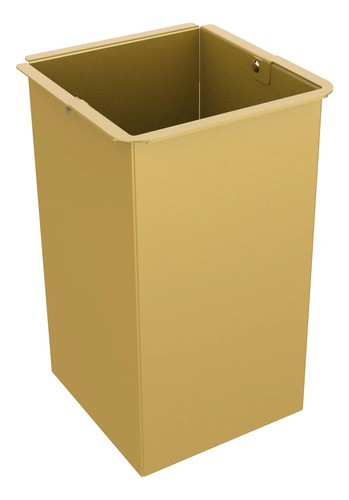 Balde Lixeira Quadrada Pintada Dourado 5 L Para Bancada Dourado