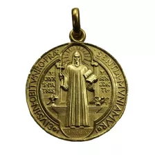 Medalla Oro 14k San Benito # 309 Bautizo Comunión 