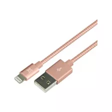 Klipx Cable Lightning Tejido iPhone 100cm Color Rose Gold