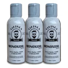 Kit Monoxidil Masculino 120ml Com 3 Unidades