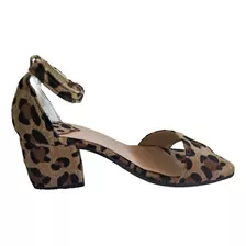 Sandalias De Fiesta Animal Print - Taco 4 Cm - Art. Qatar