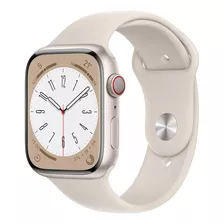 Apple Watch Series 8 45 Mm Correa Deportiva Blanco Estelar