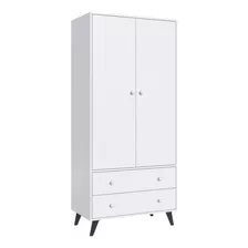 Guarda-roupa Infantil 2 Portas 2 Gavetas Branco 2042