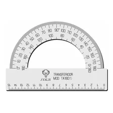 Transferidor Acrílico 180 15cm Transp Desenho Técnico Fenix