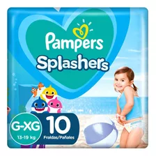 Fralda Para Água Pampers Splashers Baby Shark G-xg 10 Uni