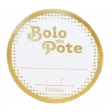 Etiqueta Bolo De Pote Ouro (2500) Com 50 Unidades - Ideia