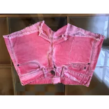 Short De Jean Rosa Bershka Importado Talle 34