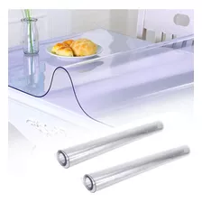 2 Toalha De Mesa Plastico Transparente Impermeável 130x50cm