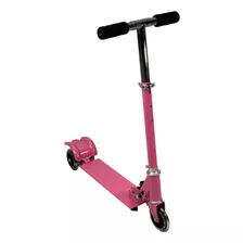 Scooter Para Niños Patinete Del Diablo Tres Llantas Metal Color Rosa Liso