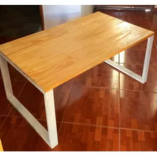 Mesa Ratona Hierro Y Madera Finger