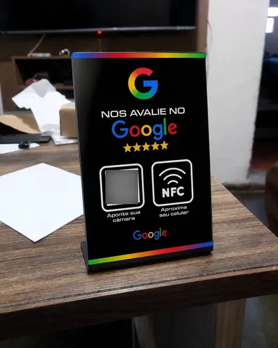 Placa De Avaliação Do Google Qr Code E Nfc