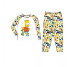 Pijama Bart Simpsons Longo Adulto E Infantil