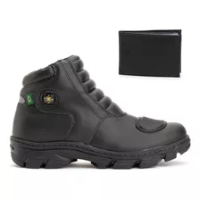 Bota Masculina Conforto Segurança Motoqueiro Militar +brinde