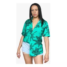 Camisa Viscose Floral Feminina, Camisa Havaiana, Estampada