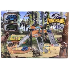 Pista De Auto De Dinosaurio Juguete Con 2 Autos Niños