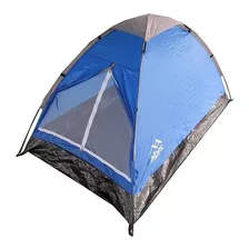 Carpa Dome Alpes Galapagos - 2 Personas - Rojo/azul/verde Color Gris/verde