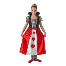 Disfraz Traje Reina De Corazones Para Niña Día Del Libro.