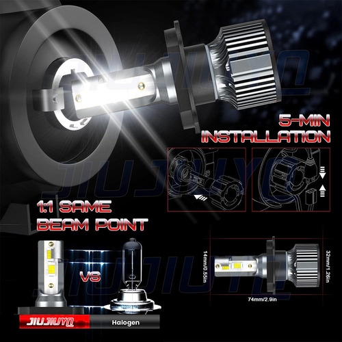 Kit Faros Luz Led 9006 H4 30000lm Para Volkswagen Alta/baja Foto 4