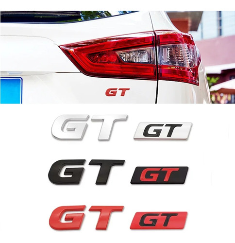 Metal Gt Insignia De Equipaje Trasero Para Compatible Con Foto 2