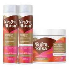 Negra Rosa Kit Nutrição Shampoo + Cond + Máscara Lançamento