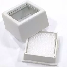 Kit 5 Caixas Plásticas P/ Pedras Lapidadas Jóias Visor Vidro