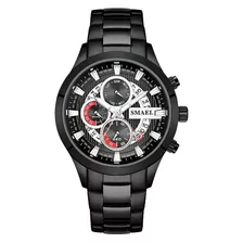 Smael Sl-9619: Reloj Hombre Acero Negro