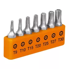 Juego De Puntas Torx 7 Pz Largo 25 Mm Truper 17797